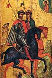 Мученники страстотерпцы благоверные князья Борис и Глеб.