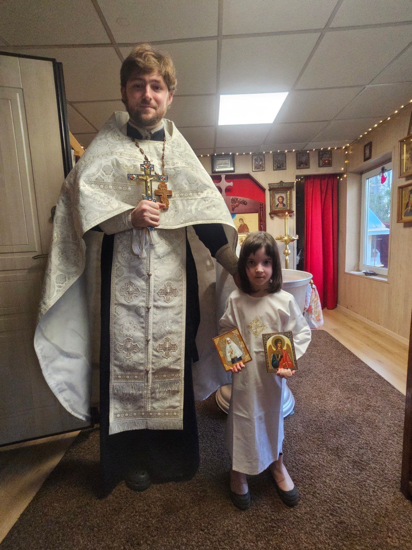 Таинство Крещения в храме Казанской иконы Божией Матери